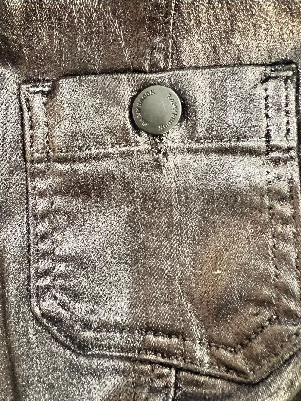 Ramy Brook Metallic Katalina Sleeveless Mini Dress - Gunmetal Size 27 NWT - Picture 9 of 12